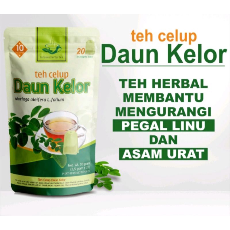 

TEH DAUN KELOR. 10x lebih cepat Mengobati Asam Urat, Reumatik & Pegel linu. Teh Herbal Teh Kesehatan Keluarga.