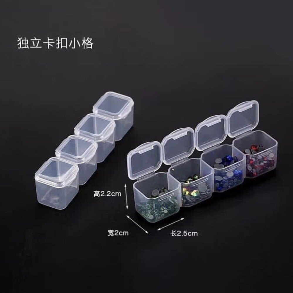 Tempat aksesoris kuku nailart charm 28 pcs box storage accesories Produk Good Quality