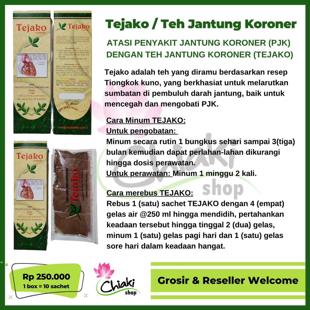 

TEJAKO TEH JANTUNG KORONER Nyeri Dada Sesak Nafas Penyumbatan Arteri Koroner Tea Heart Disease