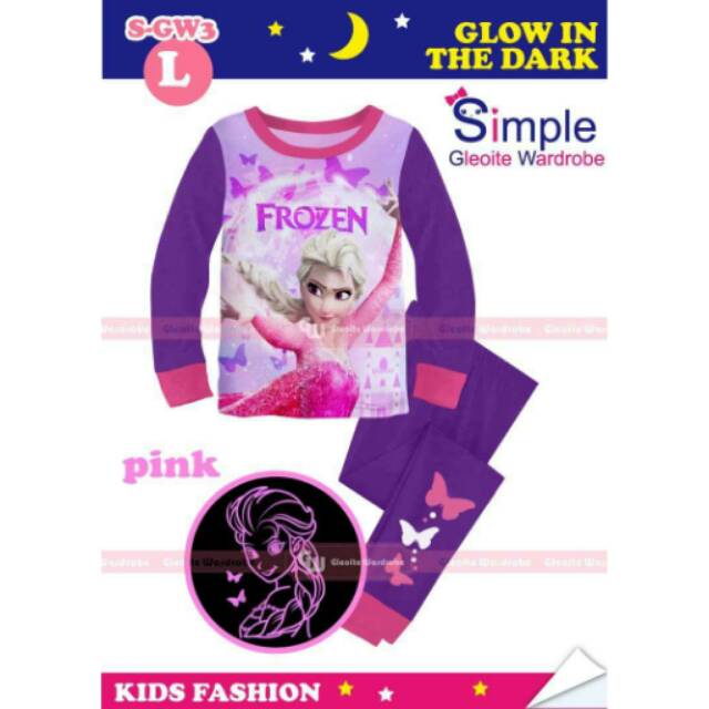 Piyama Anak - Baju Tidur Anak Perempuan SGW3 L FROZEN ELSA