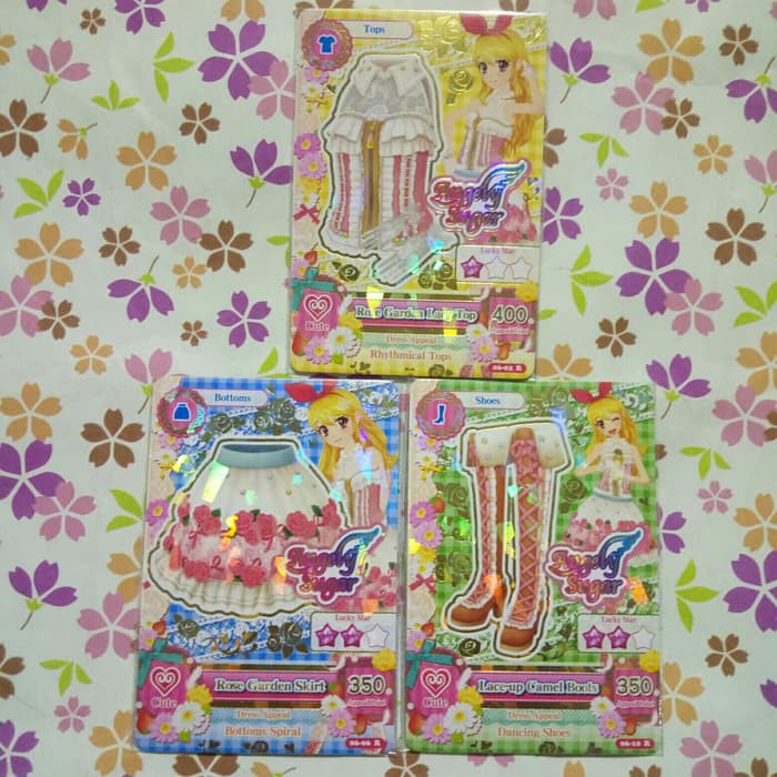 aikatsu rare set rose garden ichigo versi 6