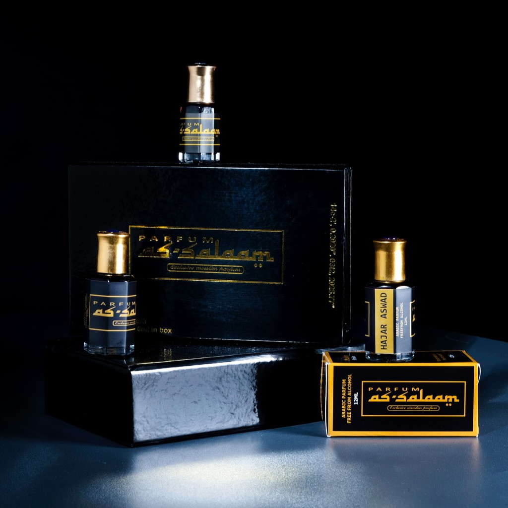 PARFUM AS-SALAAM HAJAR ASWAD 12 ml 100% murni | parfum sholat minyak hajar aswad | parfum kasturi