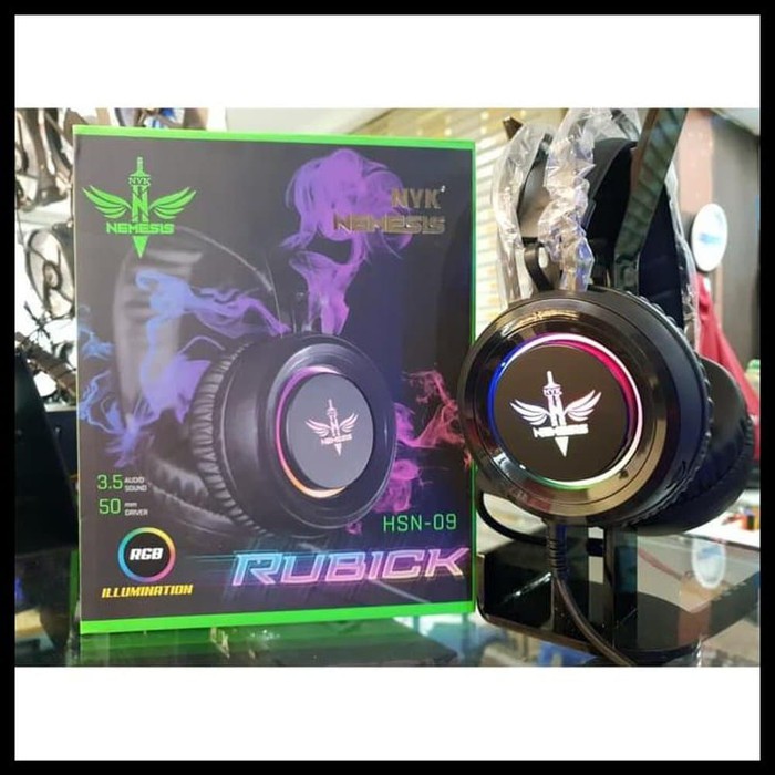 Headset Gaming Rubick NYK HS-N09 Color RGB Original