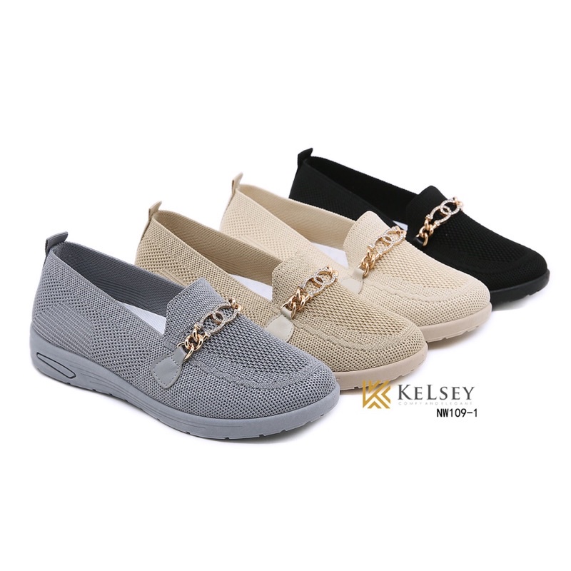 (GRATIS ALAS KAKI) Nicole Sepatu Slip On Wanita Kelsey NW109-1 / Sepatu Wanita