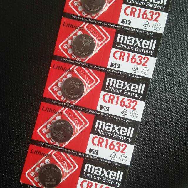 Batre maxell CR1632 Original batre remot mobil remot motor batre jam tangan