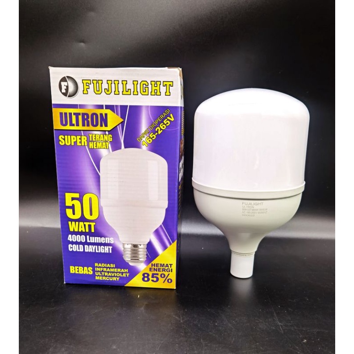 Lampu Led 50w FUJILIGHT ULTRON, warna bolam putih 6500K,garansi 1 tahun, model capsul