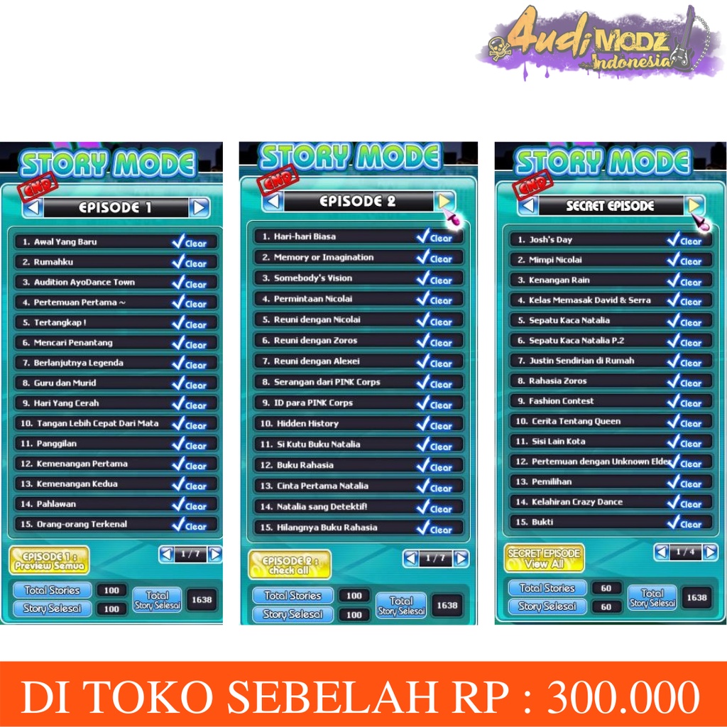 Jasa Pengerjaan Story Ayodance PC