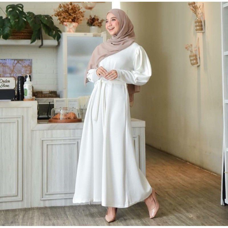 (MGA) GAMIS ARIESTA OVERSIZE DAILY BUSUI MOSCREPE PREMIUM DRESS