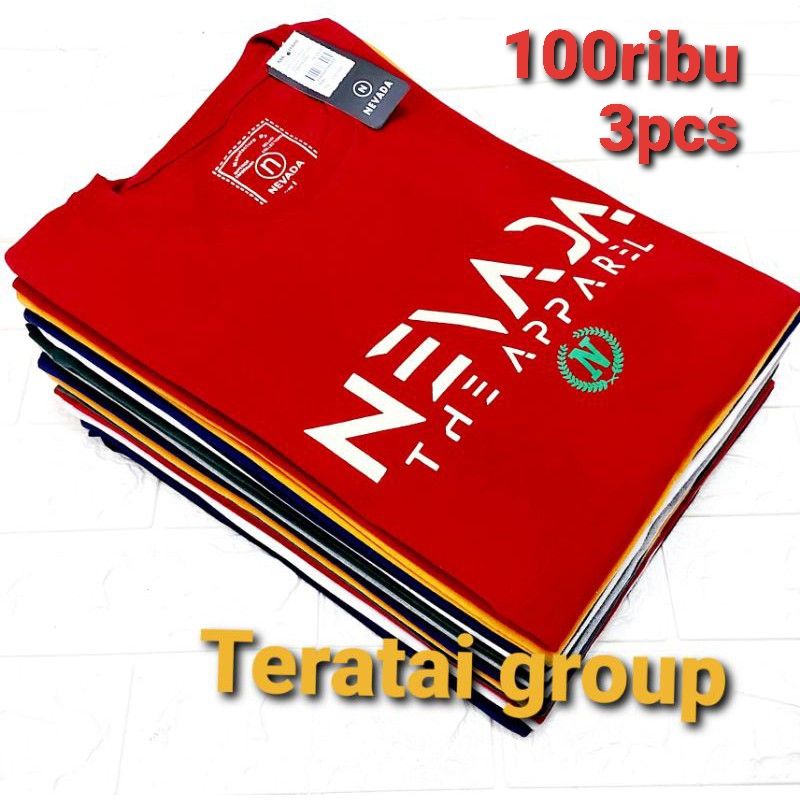 3PCS 10000 KAOS NEVADA | 100 3PCS KAOS NEVADA PRIA | Kaos NEVADA pria | Kaos pria distro | Kaos pria