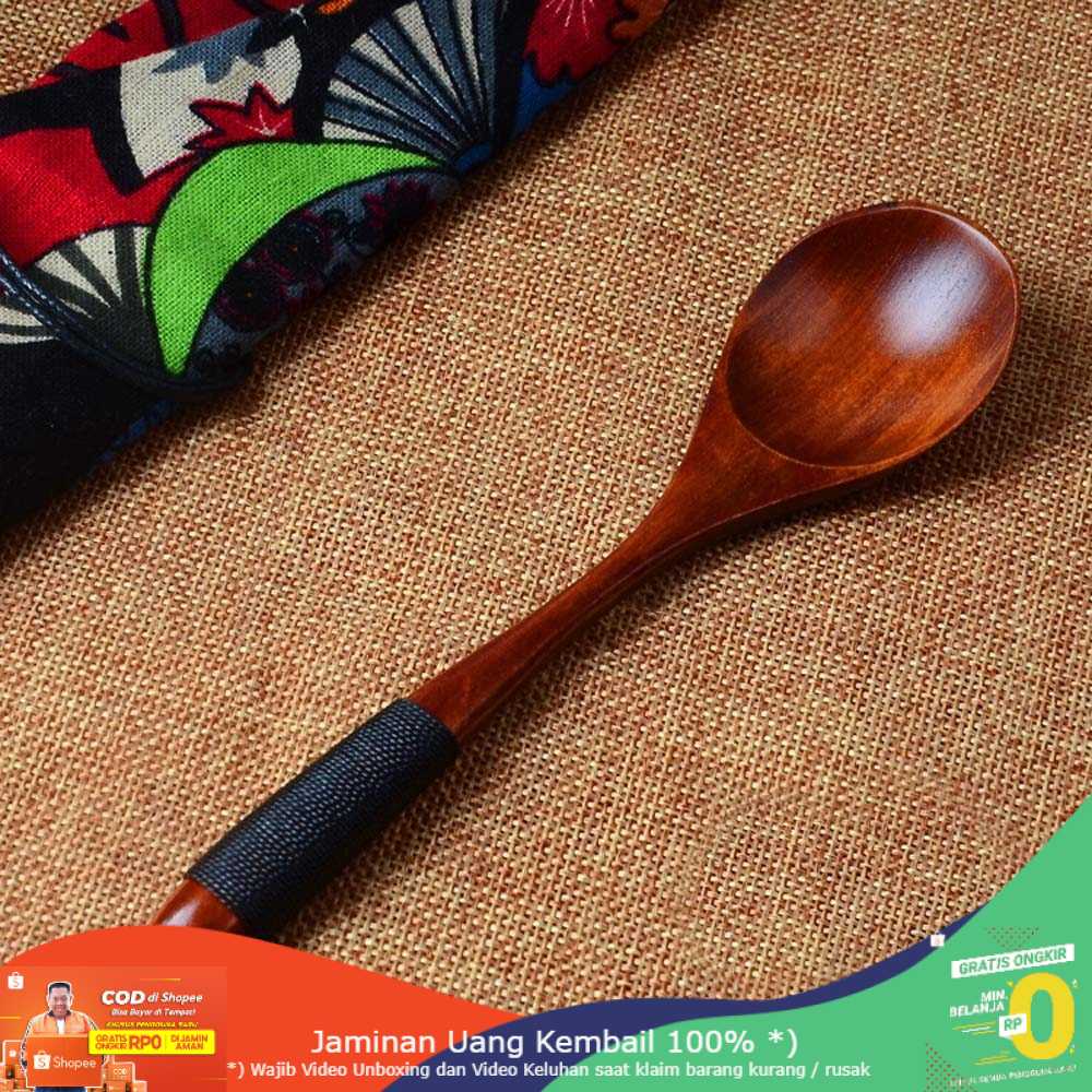 (BISA COD) RVOSTR Novelty Sendok Makan Centong Sayur Bahan Kayu Wooden Spoon - RR-20