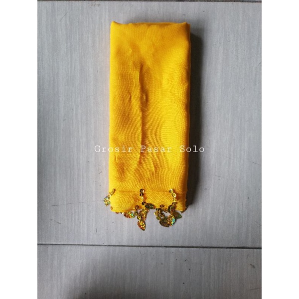 Selendang tari anak / sampur anak murah / selendang tari ronce-Kuning emas