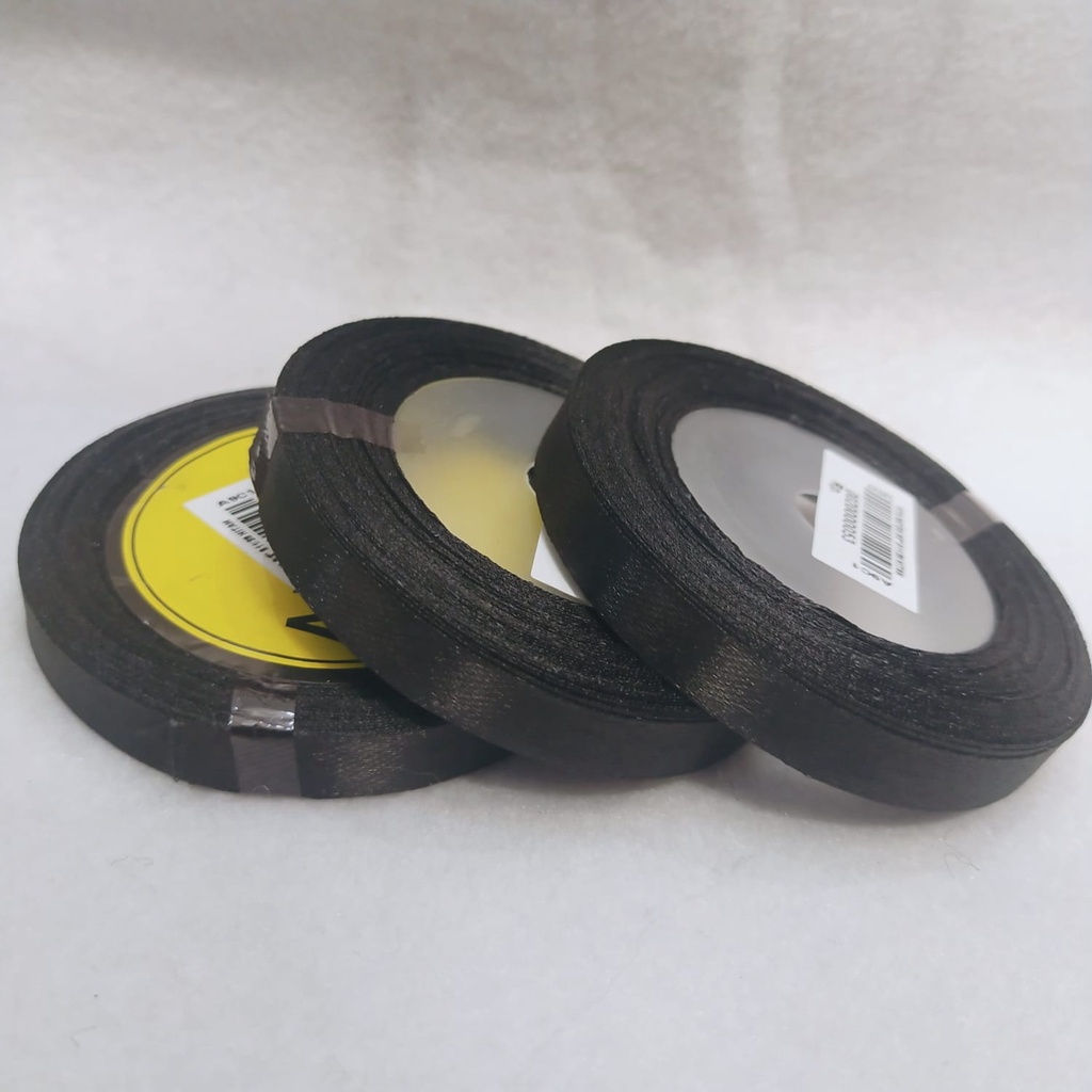 

Pita Satin/pita saten/Pita 3/8" inchi 1cm Hitam/Sertakan Kode Saat Order