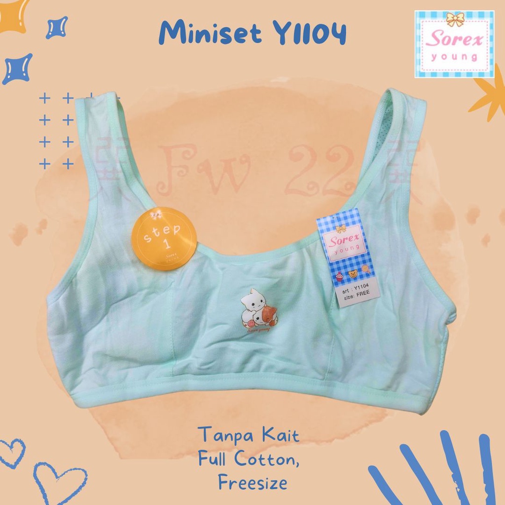 Minibra / Miniset SMP Sorex Y1104 dengan Fulling untuk Cup serta Bahan Katun Jaring Anti Gerah