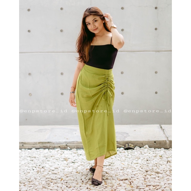 ROK TALI SERUT //ROK KEKINIAN //ROK PANJANG-LEMON