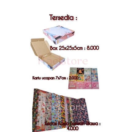 

Gift box/kertas kado/kartu ucapan