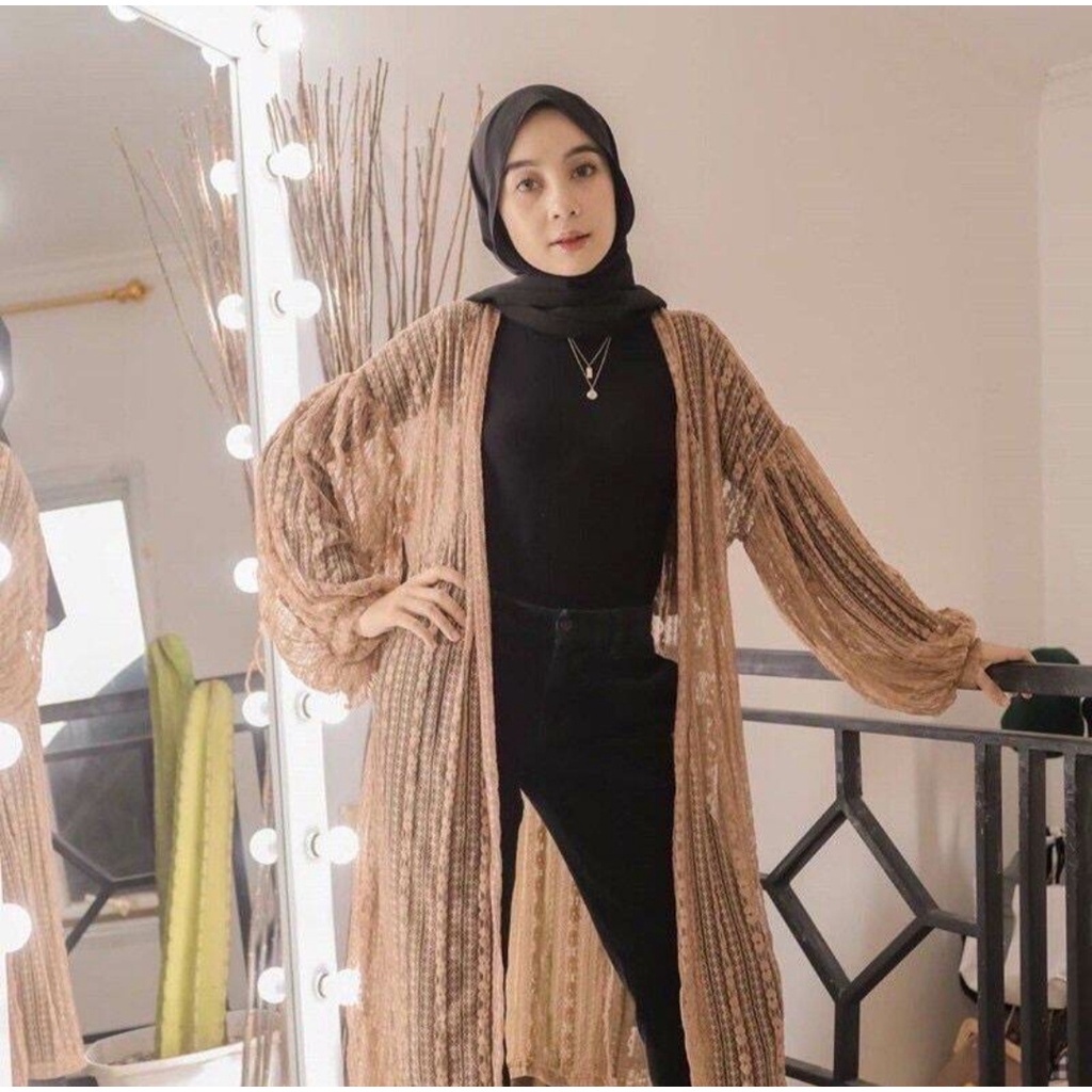 Pakaian Wanita Muslimah Outer Cardigan Lengan Panjang / Outer Kardigan Baju wanita cantik