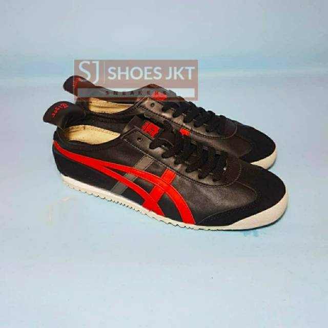ONITSUKA TIGER MEXICO 66 DELUX BLACK RED CARBON ORIGINAL