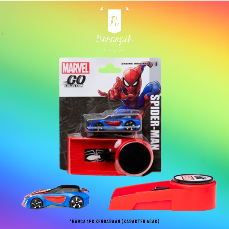 Mainan Mobil-mobilan Disney Marvel Go Racing Launcher Set - RANDOM