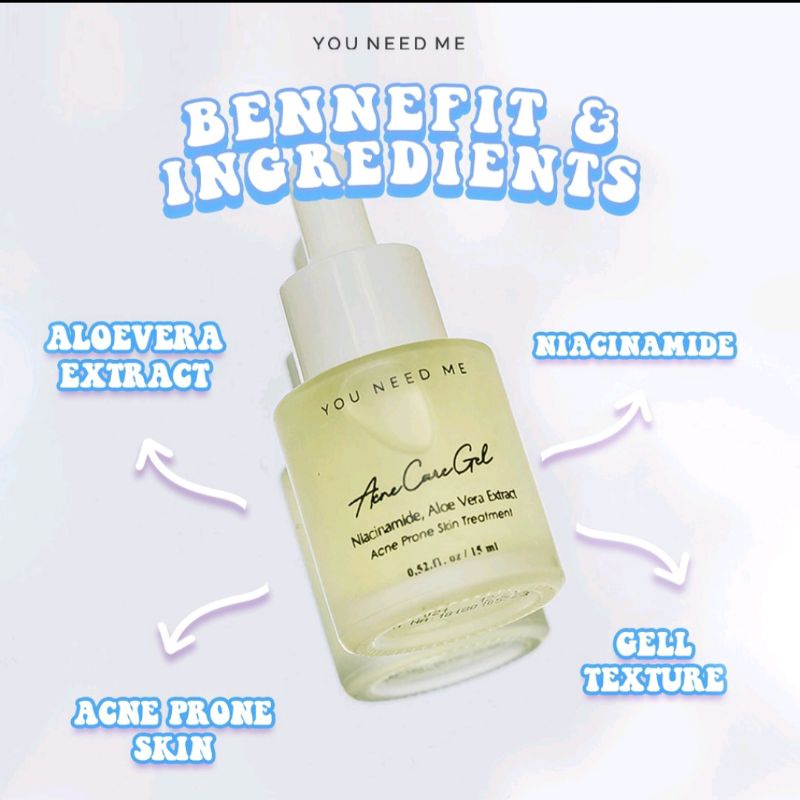 You Need Me Acne Care Gel Serum Wajah Berjerawat dan Mengatasi Bruntusan Halal