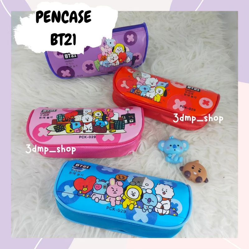 Pencase tempat kotak pensil BTS BT21 KPOP bts world