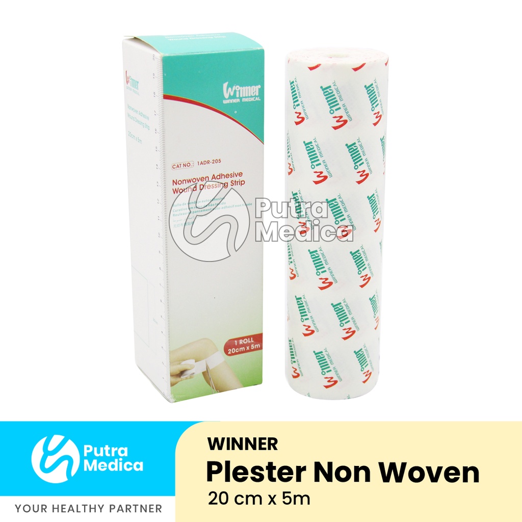 Winner Plester Non Woven 20cm x 5m / Plester Gulung Perekat Luka