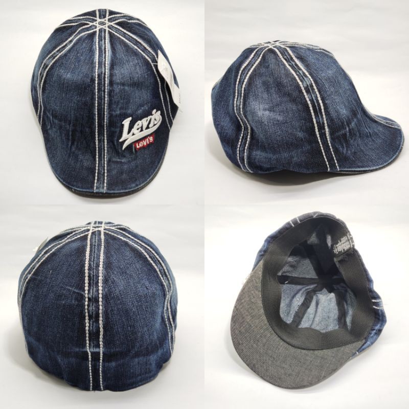 Patino Hay topi flat cap pet topi pelukis topi sutradara topi Jeans topi copet