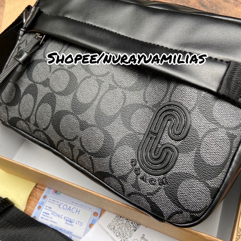 Tas selempang pria Coach import ada no seri tas slempang pria wanita Coach free box