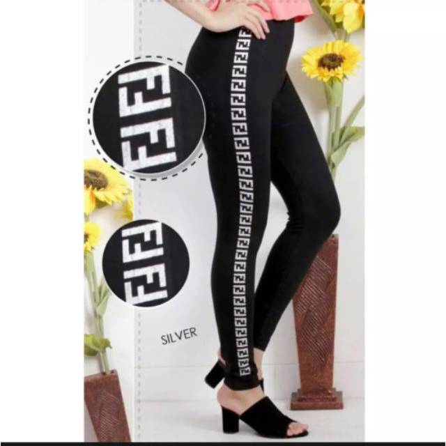 Legging import murah / LEGGING FF SILVER