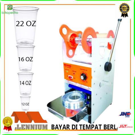 PROMO  Mesin Cup Sealer Alat Pres Gelas Plastik Ukuran 12 14 18 22 OZ Murah