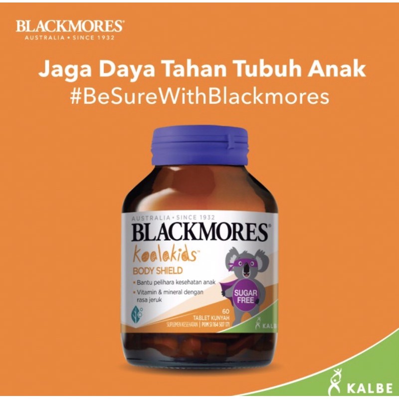 Blackmores koala kids body shield isi 60 tablet ( meningkatkan daya tahan tubuh anak )