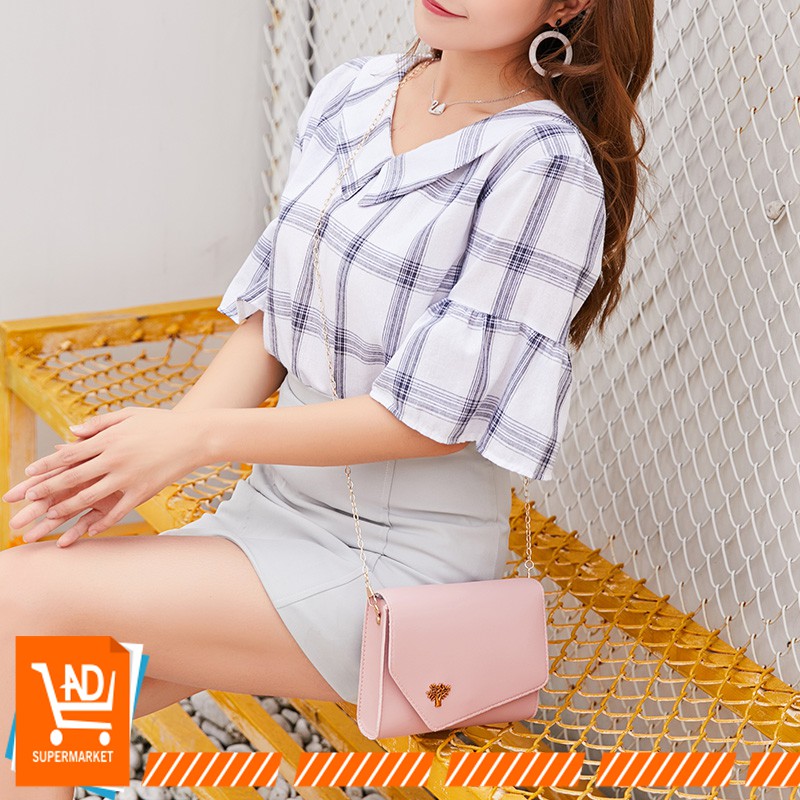 AND COD T88 Tas Selempang Wanita Tas Korean Fashion Style Motif Pohon Sling Bag Kulit PU Tas Korea