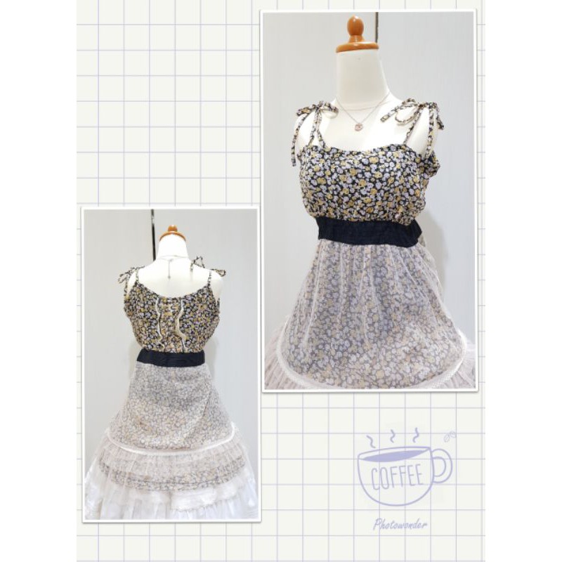 Axes Femme Black Floral Dress