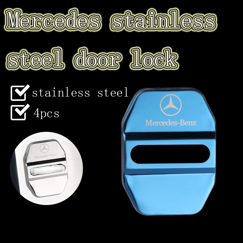 4pcs cover Pelindung Kunci Pintu Mobil Mercedes BENZ GLC GLC AMG electroplated