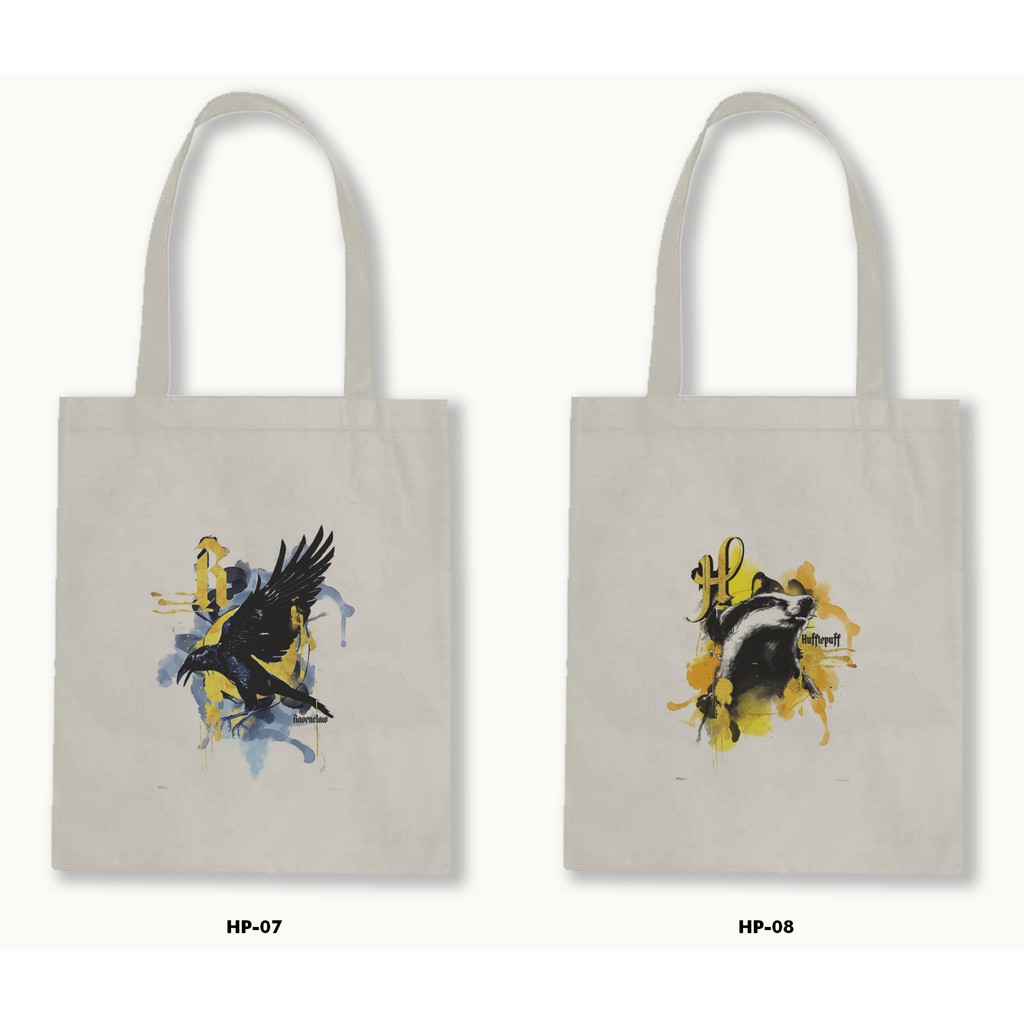 Tas Tote Bag Resleting Kanvas/Blacu  - Harry Potter Series.16