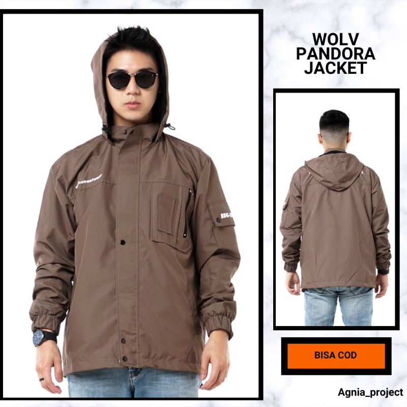WOLV Pandora Jacket Parasut Pria Waterproof Original Distro Bandung 2022