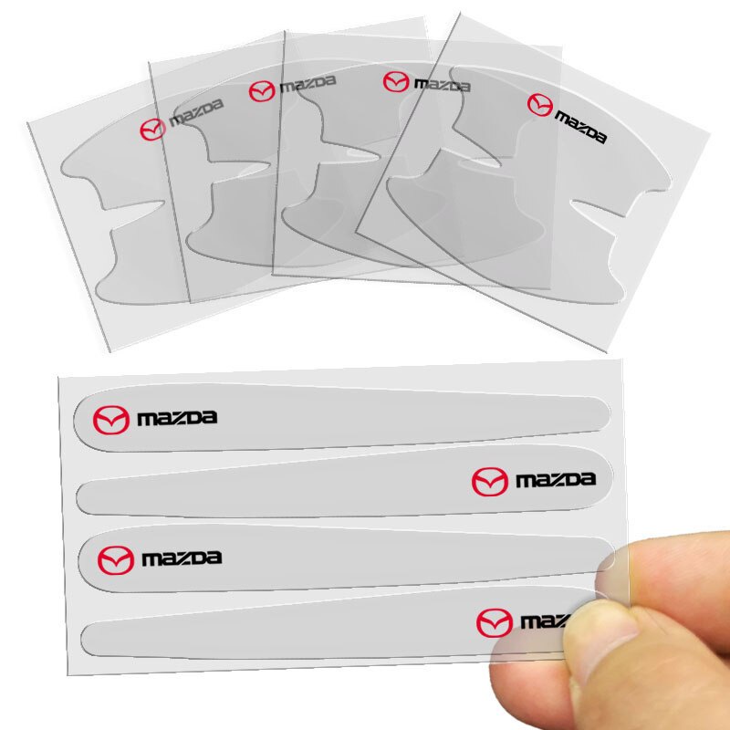 8pcs Stiker Gagang Pintu Mobil Untuk Mazdas 2 3 5 6 Mazda CX 5 CX30 RX8