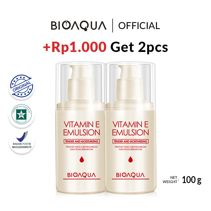 Jual BIOAQUA Vitamin E Emulsion 100ml Moisturizer Cream Pemutih Wajah