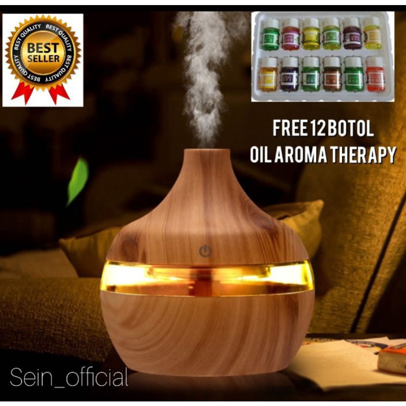 Pengharum Ruangan Humidifier Diffuser Aromaterapi Essential Oil Aromatherapy Disfuser Ultrasonic Pelembab Udara Pengharum Ruangany KJR-703