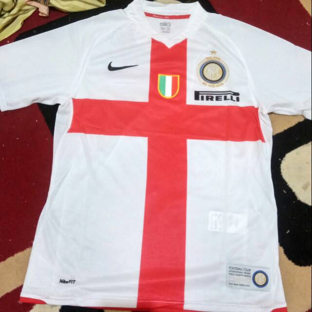 Jersey bola lawas retro Inter Milan away centenary 1908-2008