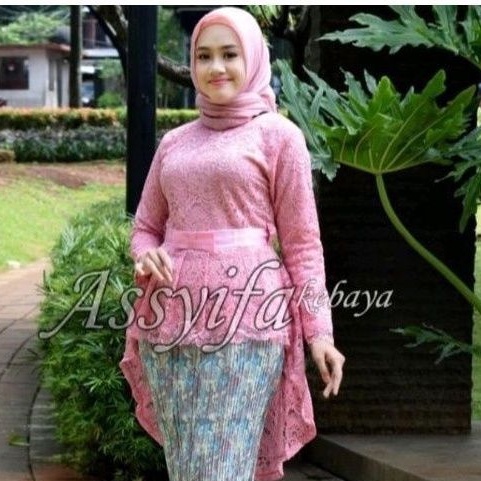 Atasan kebaya pinguin Aurora / Atasan kebaya brukat / kebaya modern / Atasan kebaya wisuda / pink / 