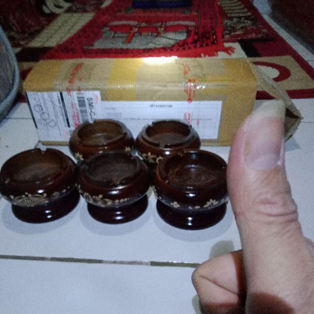 Asbak Rokok Ukir Cukit Kerajinan Kayu Jati