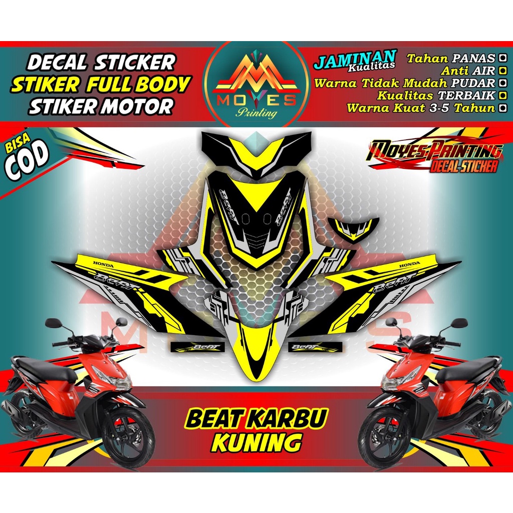 Decal stiker motor beat karbu decal sticker motor beat karbu decal motor full body honda beat karbu