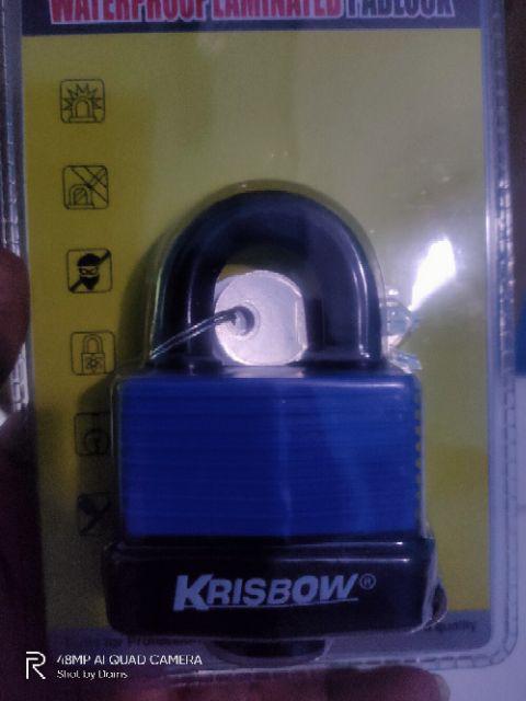 Krisbow Gembok Waterproff Short Beam 50 Mm - Gembok Tahan Air Gembok Anti Air 50 Mm