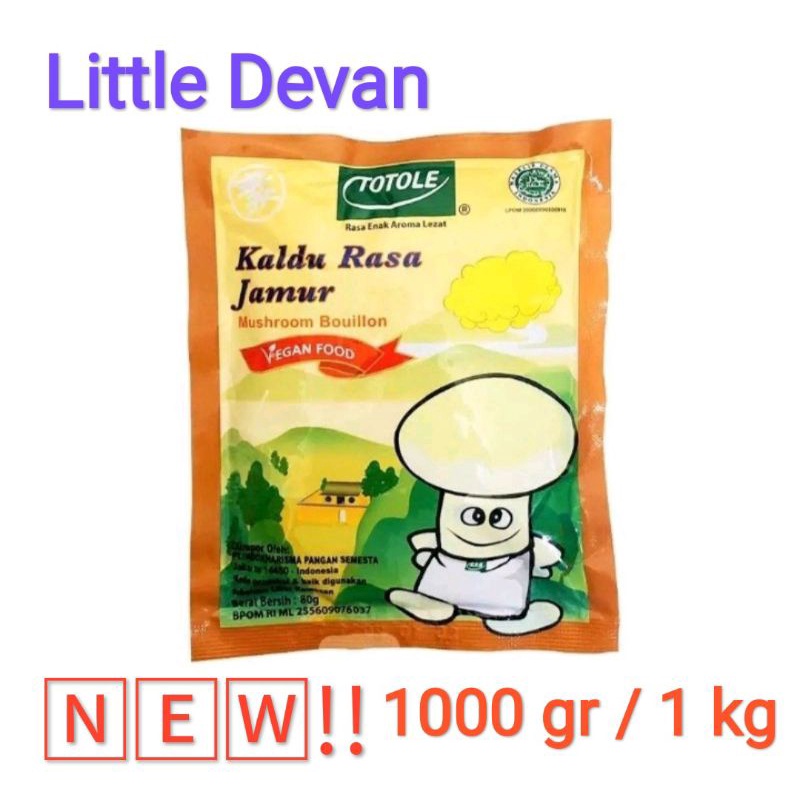 totole kaldu jamur 1000gr 1 kg penyedap makanan non MSG vegan food