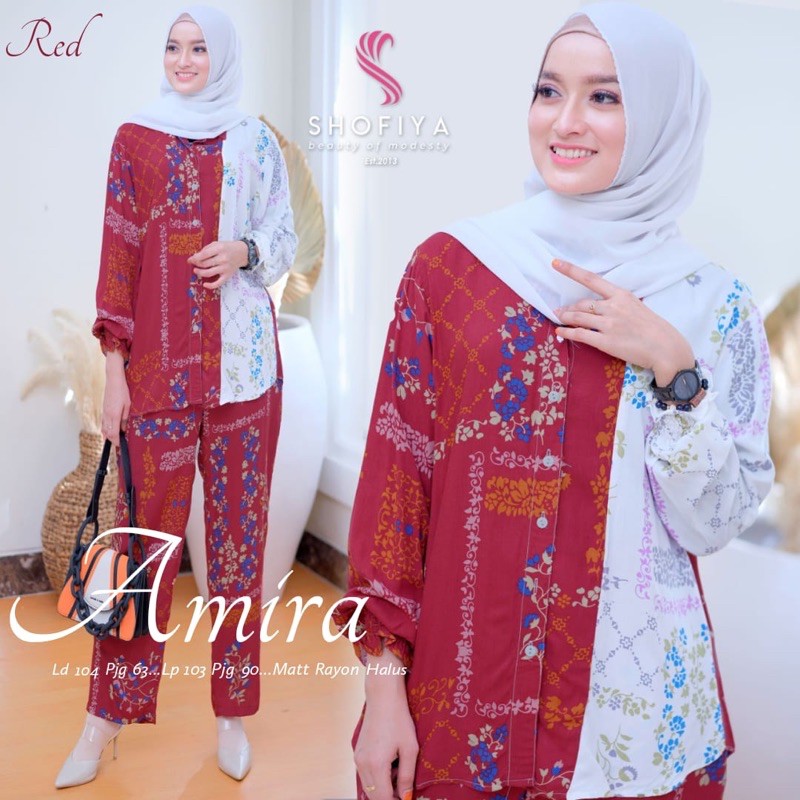 (COD) AMIRA - SETELAN WANITA MUSLIMAH TANPA JILBAB NEW ARRIVAL BY SHOFIYA