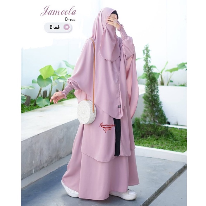 JAMEELA SET GAMIS JILBAB SERIES by KHUMAIRA SYARI klambieakhwat BISA COD |