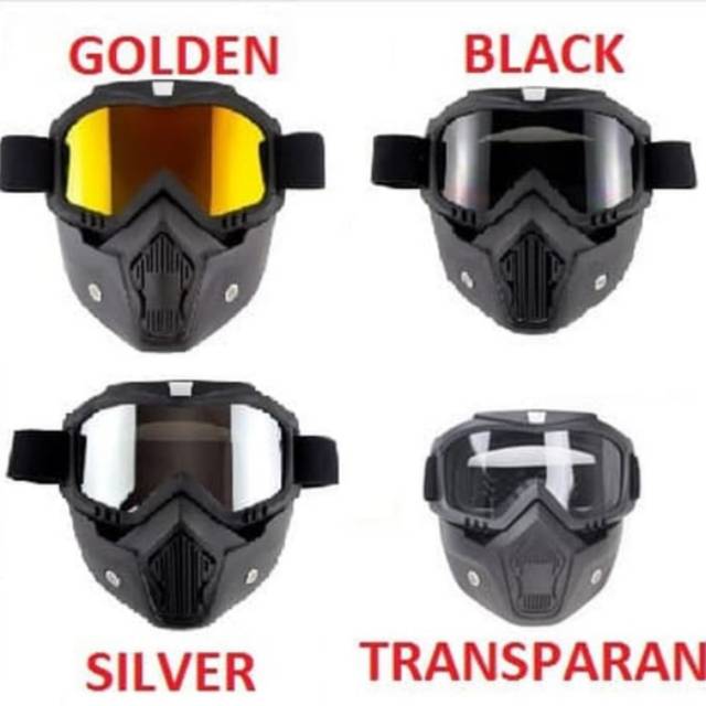 GOGGLE MASK / GOOGLE MASK KACAMATA MASKER MASKER MOTOR ( KOMPLIT PLUS MASKER )