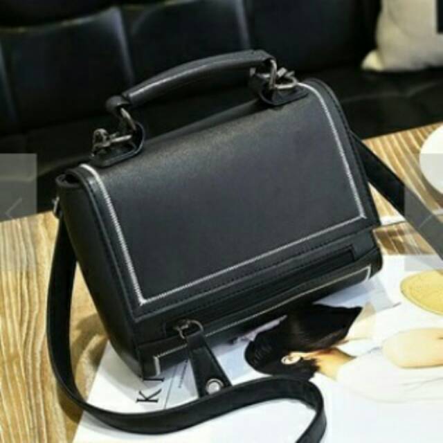 6876 BLACK GROSIR TAS IMPORT WANITA