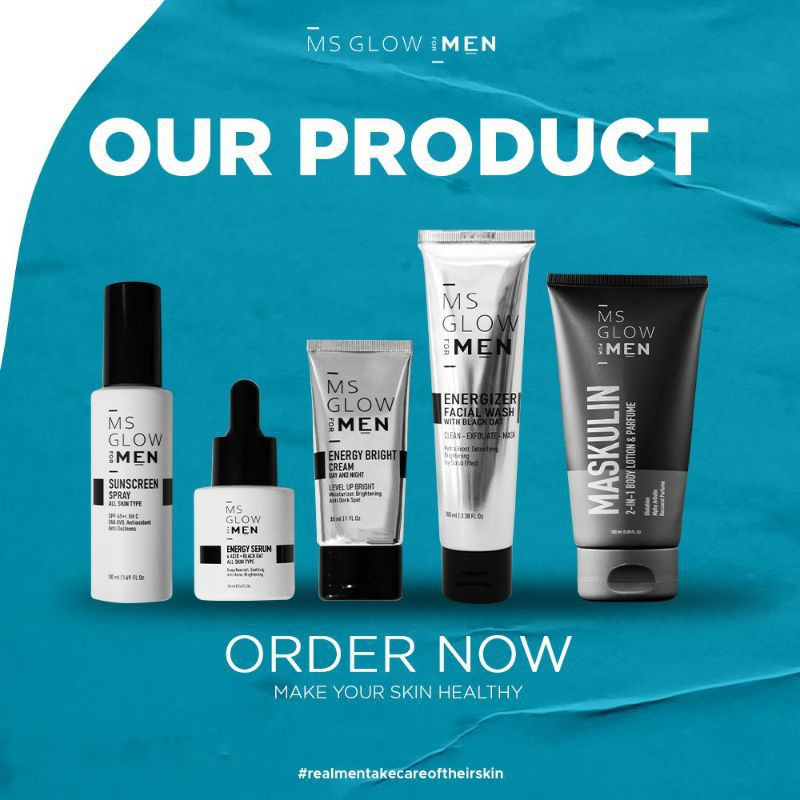 [BPOM] [270 ML] [3 IN 1] MS GLOW FOR MEN ORIGINAL MSGLOW ORI PAKET WAJAH PRIA ACNE MS GLOW FOR MAN O