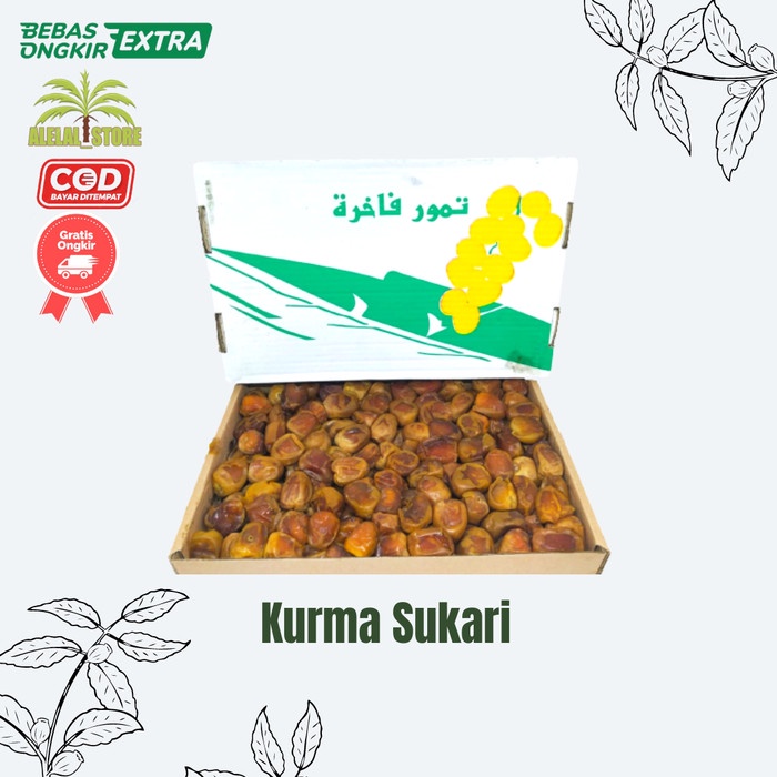 

Kurma Sukari 3kg / sukari Alqossim / Sukari lembut / oleholeh haji